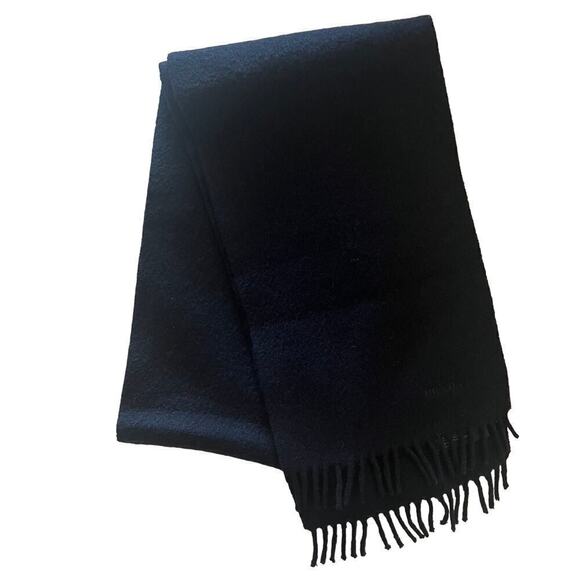 PRADA Mens Wool Cashmere Scarf Navy Blue NWOT - Picture 8 of 10